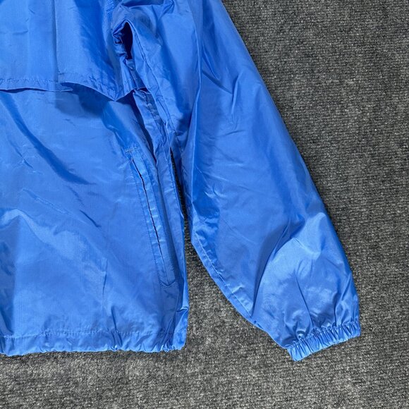 Lands End Jacket Womens Medium  Blue Lightweight Full Zip Pockets Logo Nylon - Picture 3 of 7